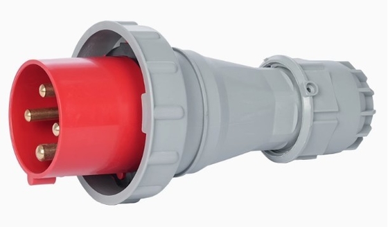 4 çıkış 63A IP67 Endüstriyel ray fişi 3 kutup 4 kutup 5 kutup Su geçirmez fişler 380V-415V