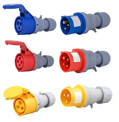 5X63 63A 5P Endüstriyel Su geçirmez fişler ve soketler 5 Pin IP67 16A 32A Standart Endüstriyel fişler