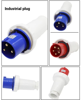 5X63 125A Endüstriyel Su geçirmez fişler ve prizler 3 Pin 4 Pin 380V-415V Su geçirmez fişler